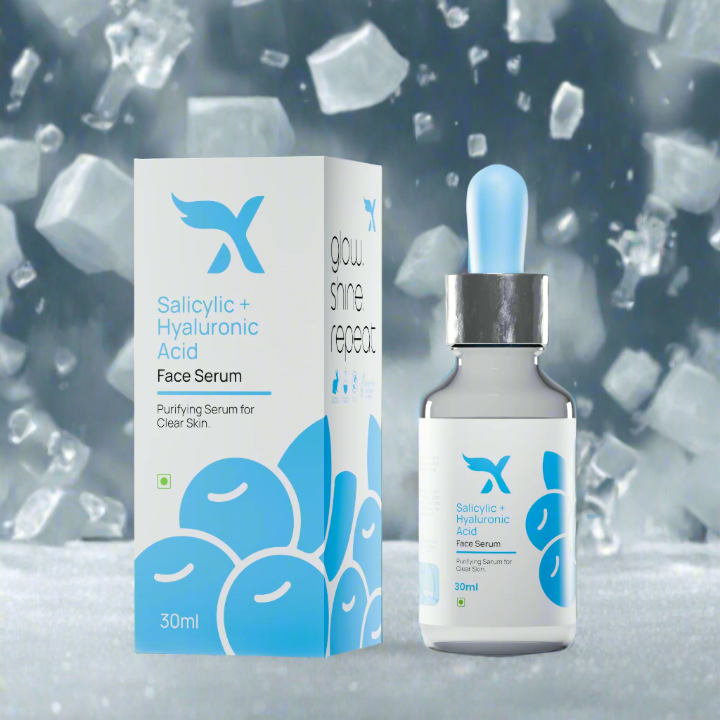 Salicylic +
Hyaluronic
Acid
Face Serum
Purifying Serum for
Clear Skin.
30ml
