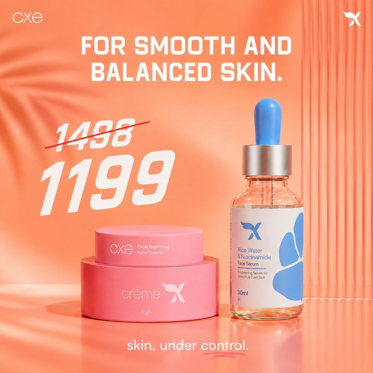 Face Cream & Rice water & niacinamide serum - Combo Offer