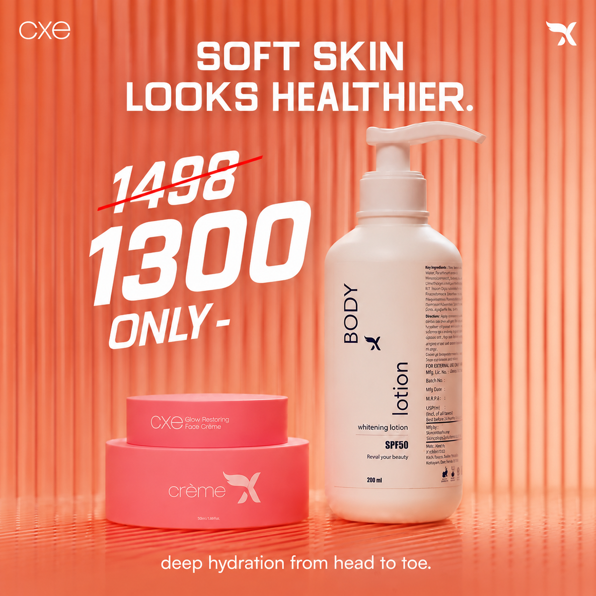 Face cream + body lotion